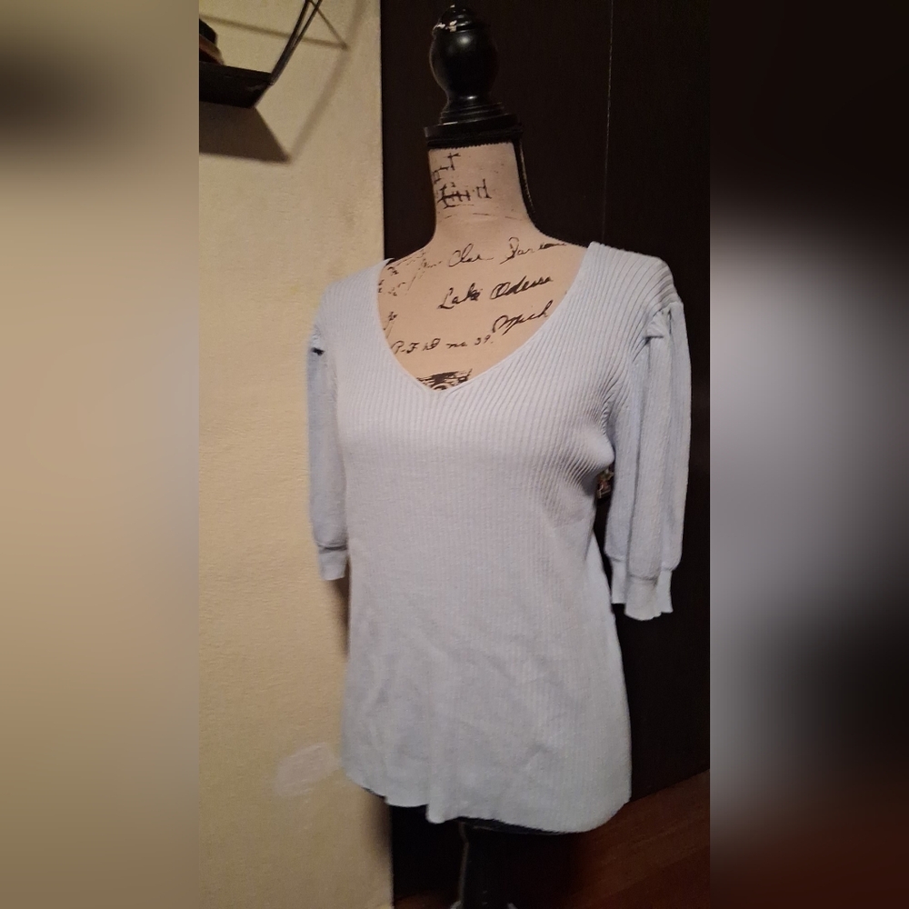 Zeagoo Soft Blue Knit Top